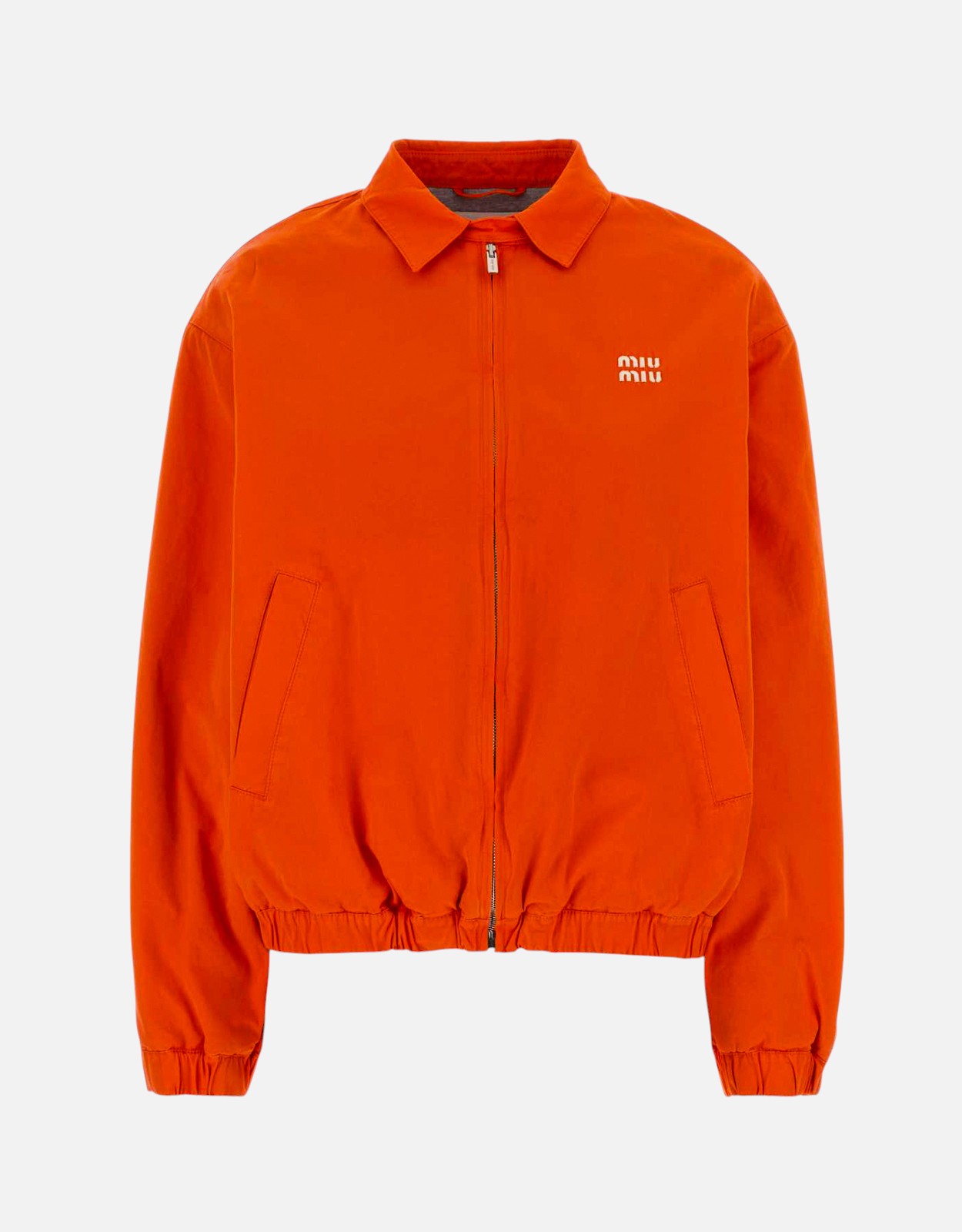 Miu Miu Orange Cotton Bomber Jacket (All New In) IFCHIC.COM