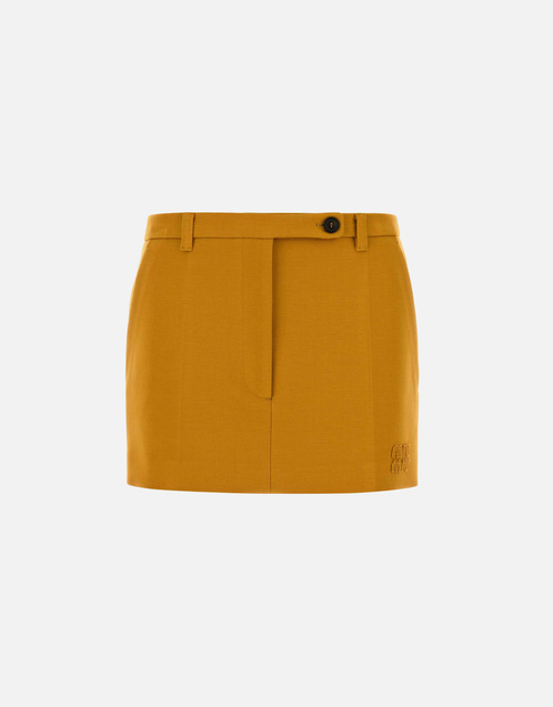 Miu Miu ミラノリブニットストレッチビスコースブレンドミニスカート