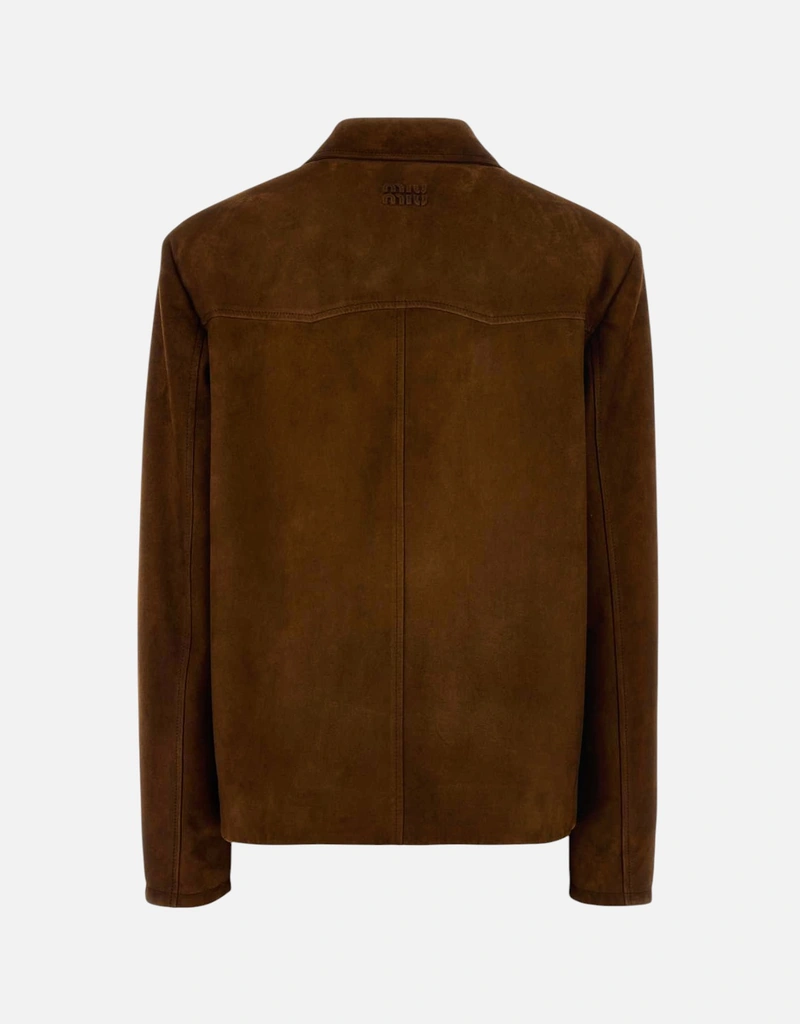 Miu Miu ブラウンスエードジャケット (すべての新品) IFCHIC.COM