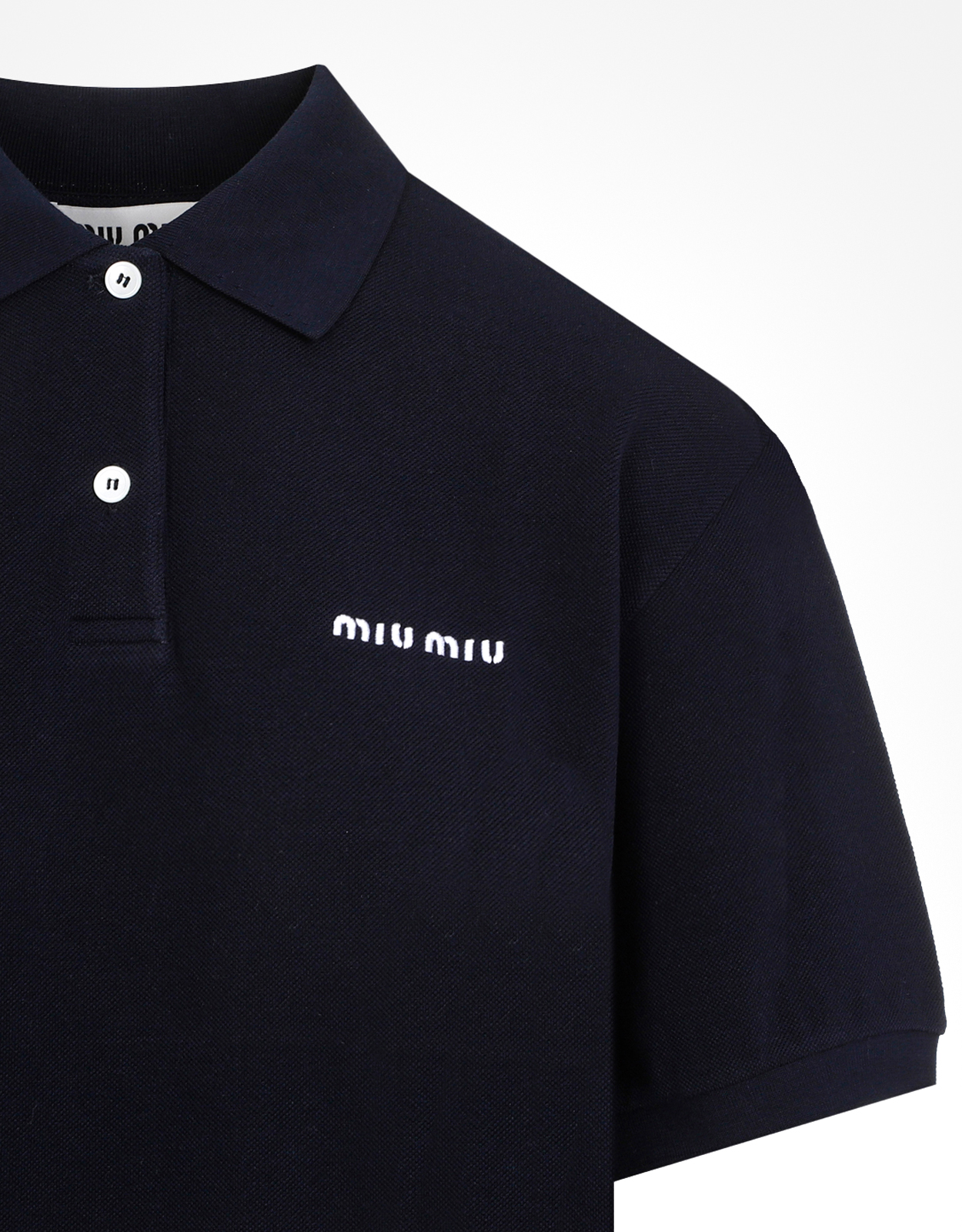 Miu Miu コットンピケポロシャツ (すべての新品) IFCHIC.COM