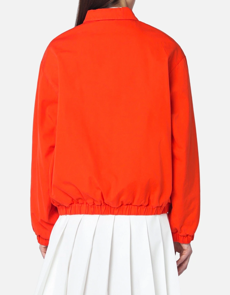 Miu Miu Orange cotton blouson with logo (All New In) IFCHIC.COM