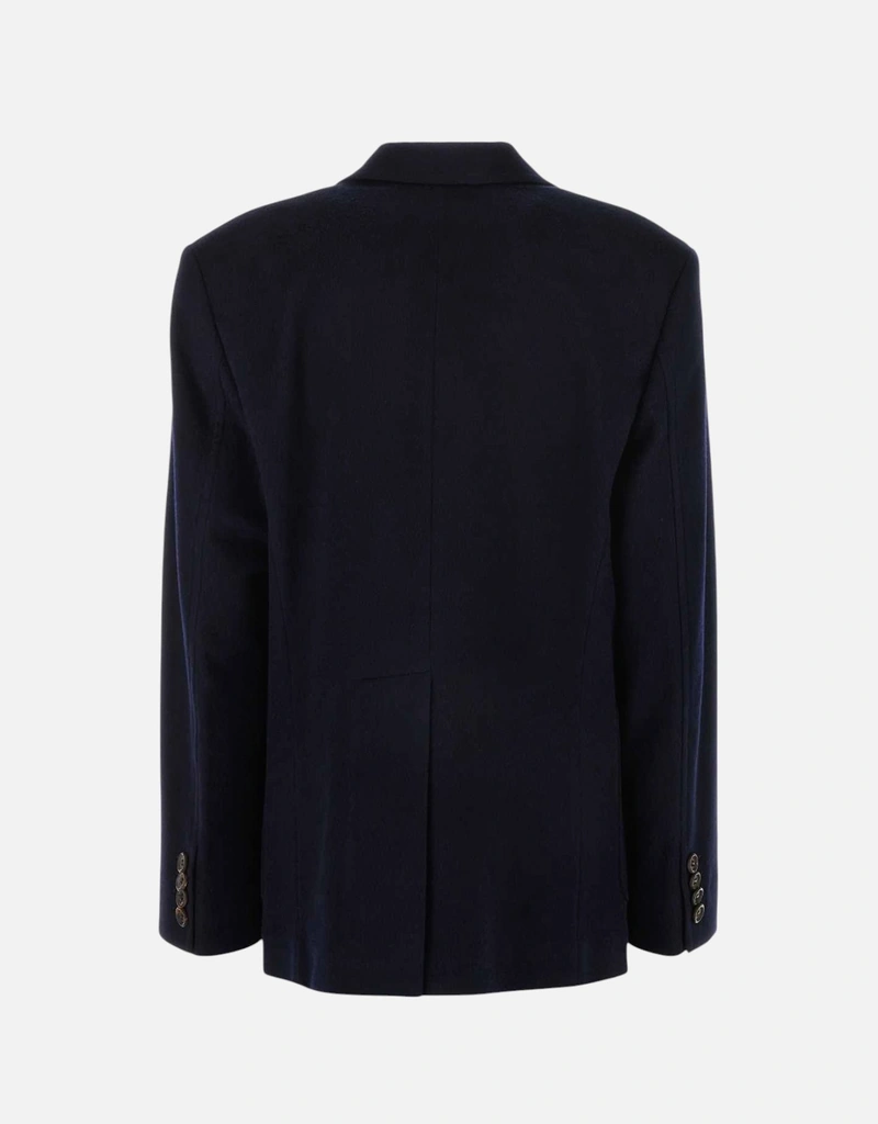 Miu Miu ミッドナイトブルー ウール混紡ブレザー () IFCHIC.COM