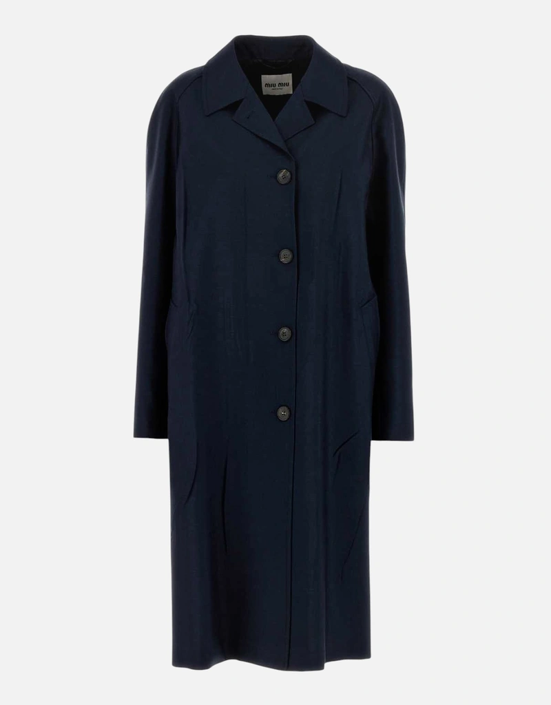 Miu Miu モヘヤバージンウールオーバーサイズコート () IFCHIC.COM