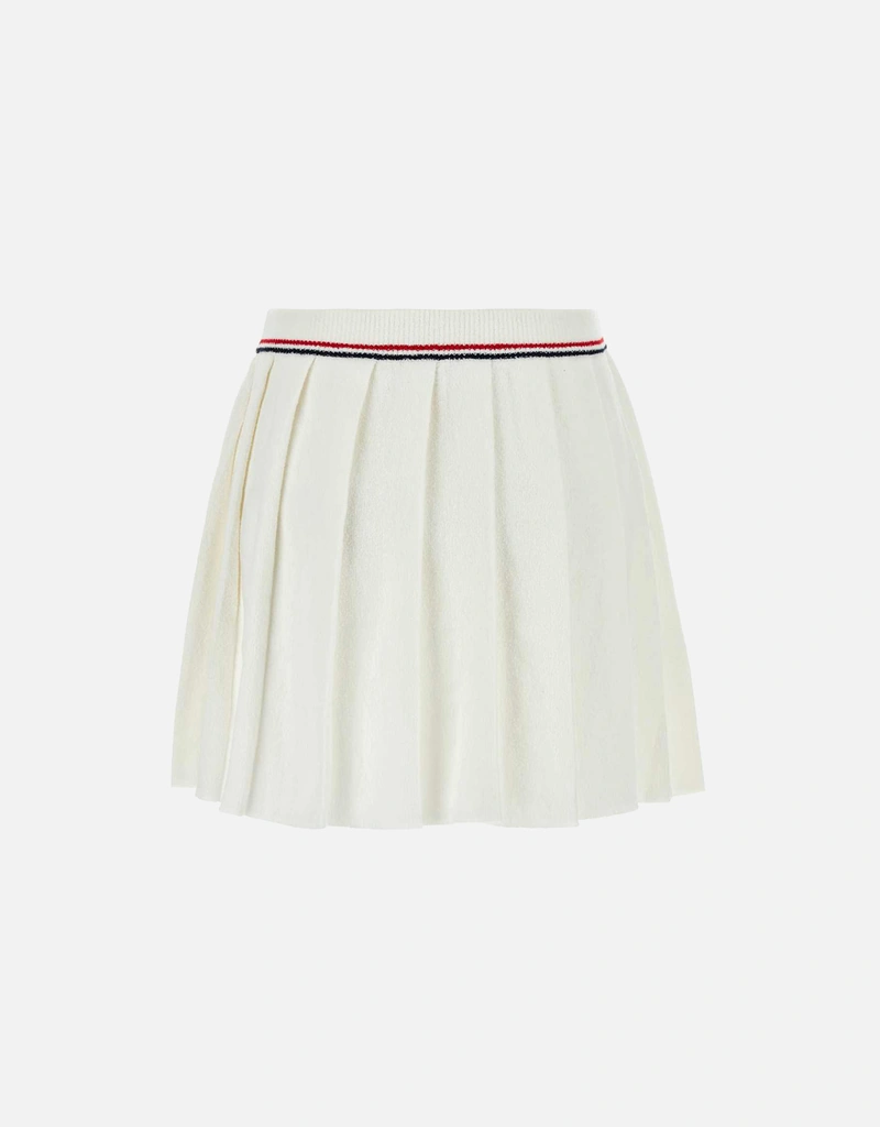 MIUMIU ミニスカート　ホワイト 本物 Miu Miu ホワイトコットンミニスカート (ドレス) IFCHIC.COM