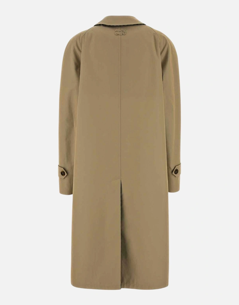 Miu Miu リバーシブルツイルとチェックトレンチコート (すべての新品