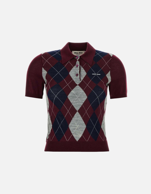 Miu Miu ウールポロシャツ (すべての新品) IFCHIC.COM