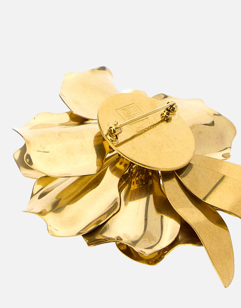 Miu Miu クリスタル付きメタルブローチ (すべての新品) IFCHIC.COM