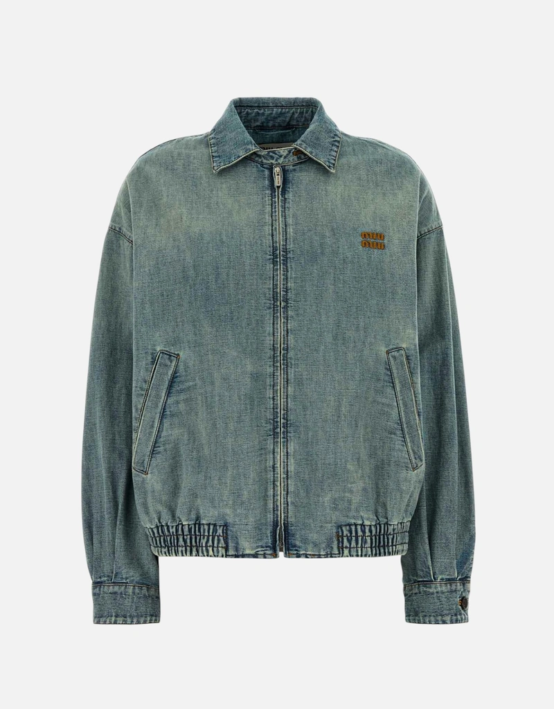 Miu Miu シャンブレーブラウゾンジャケット (すべての新品) IFCHIC.COM