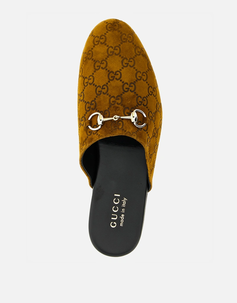 Gucci メンズスエードホースビットフラットミュール () IFCHIC.COM