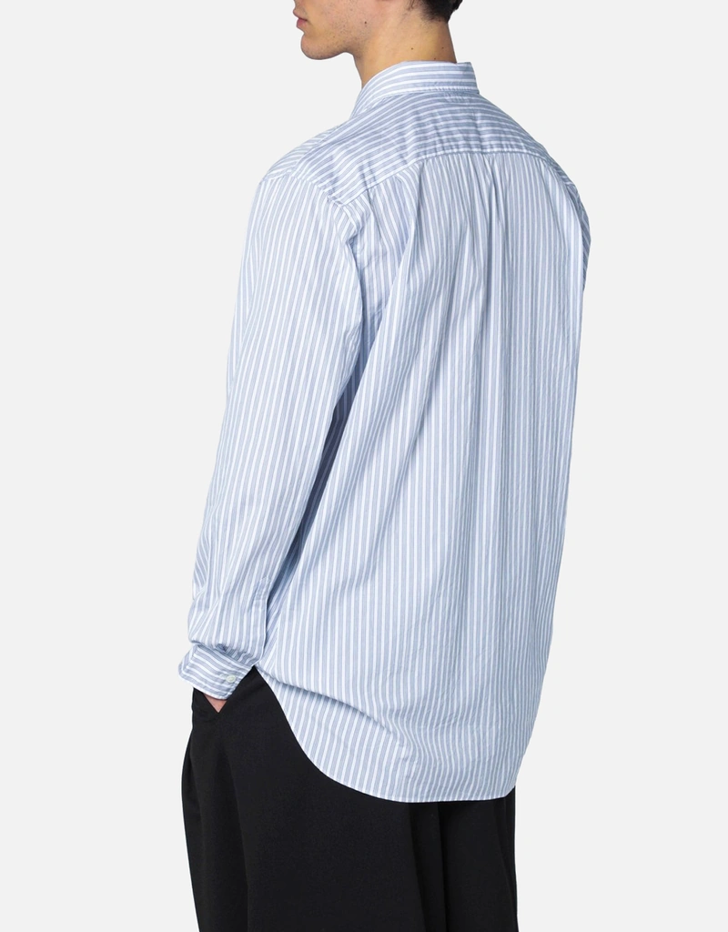 Comme des Garcons Play メンズライトブルーストライプコットンシャツ