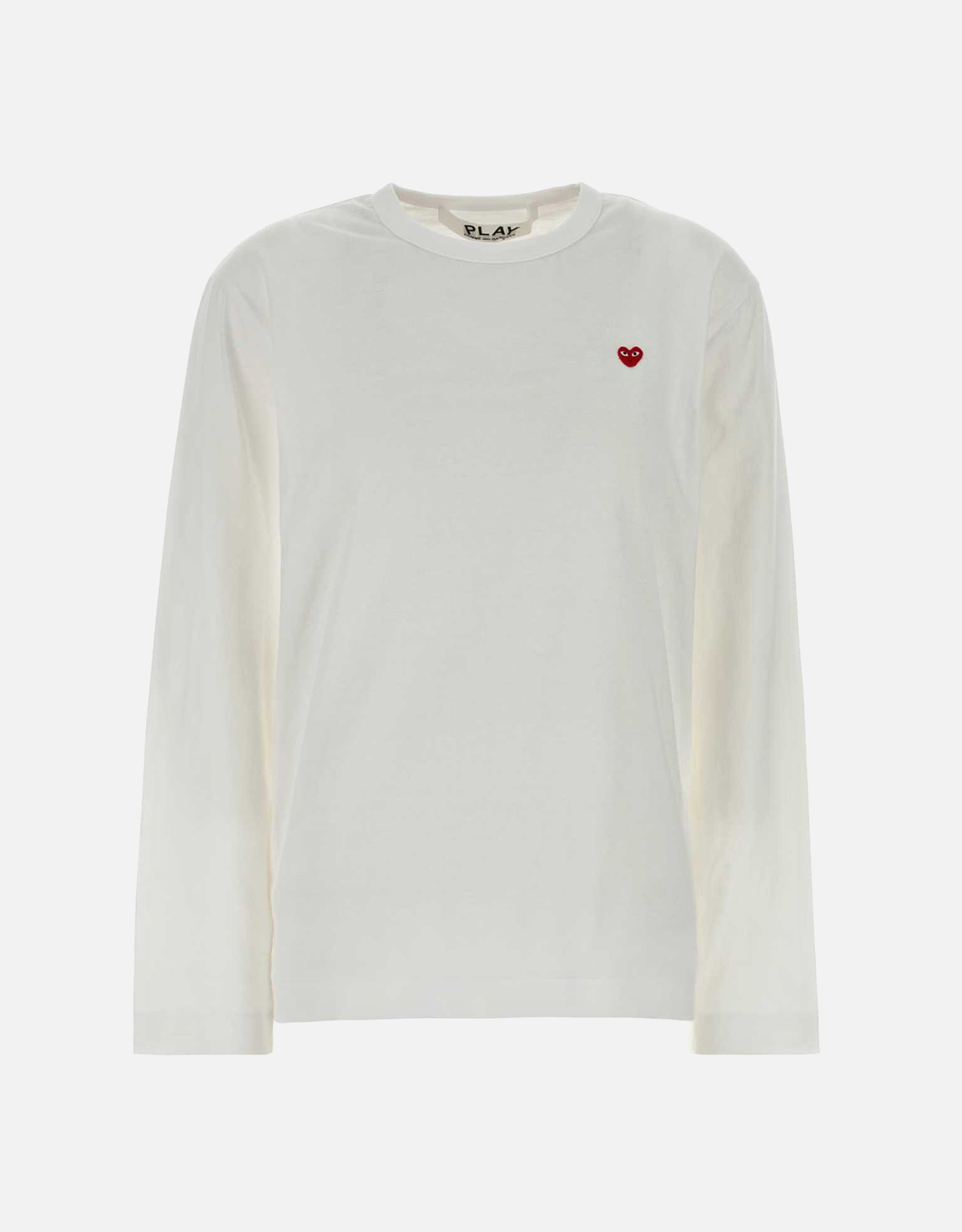 Comme des Garcons Play ホワイトコットン長袖Tシャツ (すべての新品