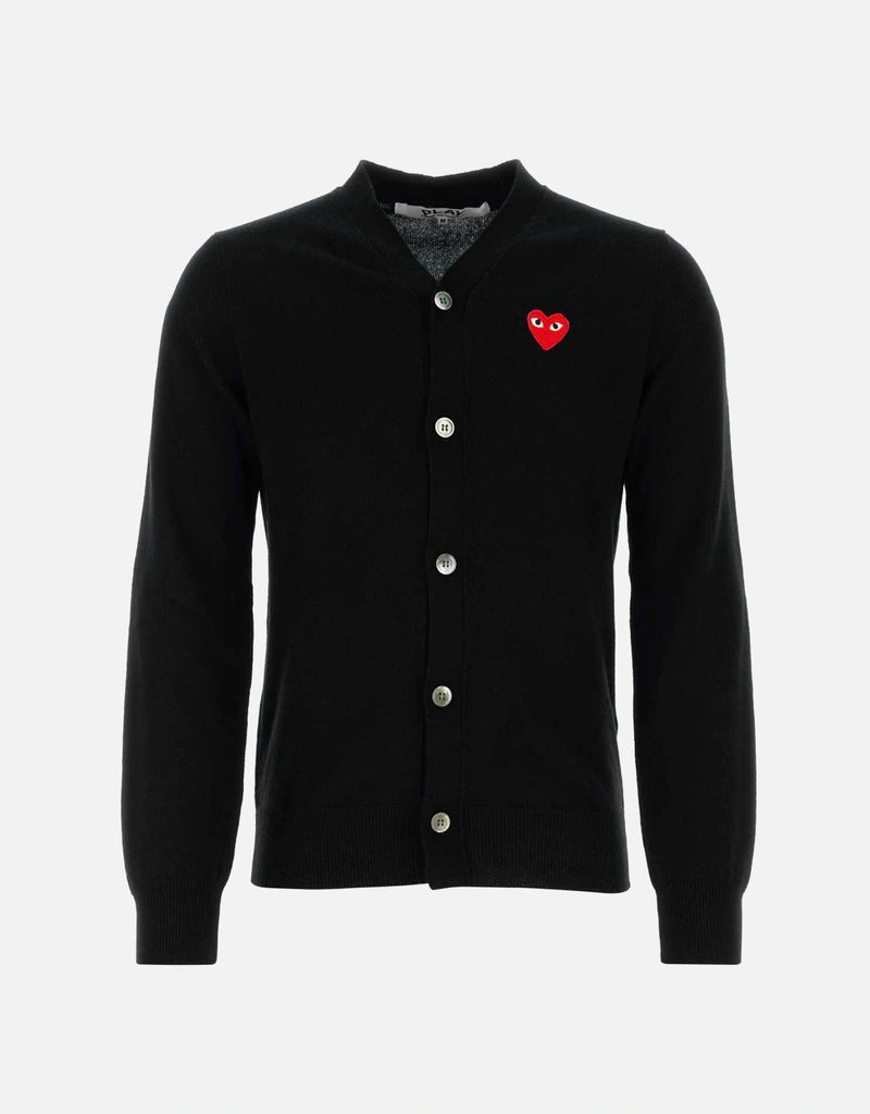 Play COMME des GARÇON ウールカーディガン黒 Comme des Garcons Play メンズウールカーディガン (すべての新品