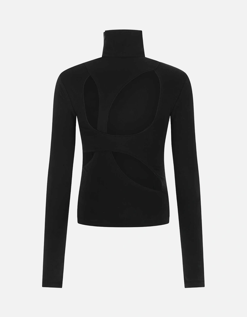 Givenchy ブラックストレッチビスコースブレンドトップス () IFCHIC.COM