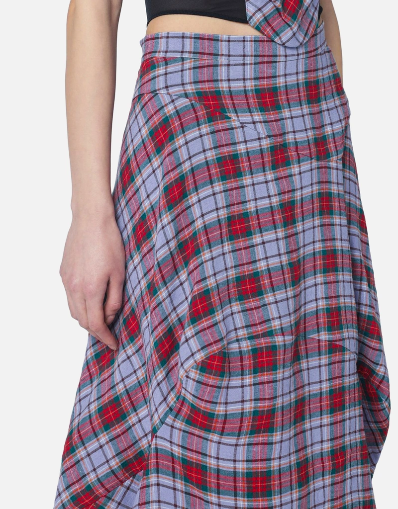 Vivienne Westwood エアロプレーンリネンタータンミドル丈スカート