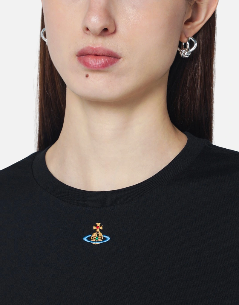 Vivienne Westwood ブラックオーブコットンTシャツ (トップス) IFCHIC.COM