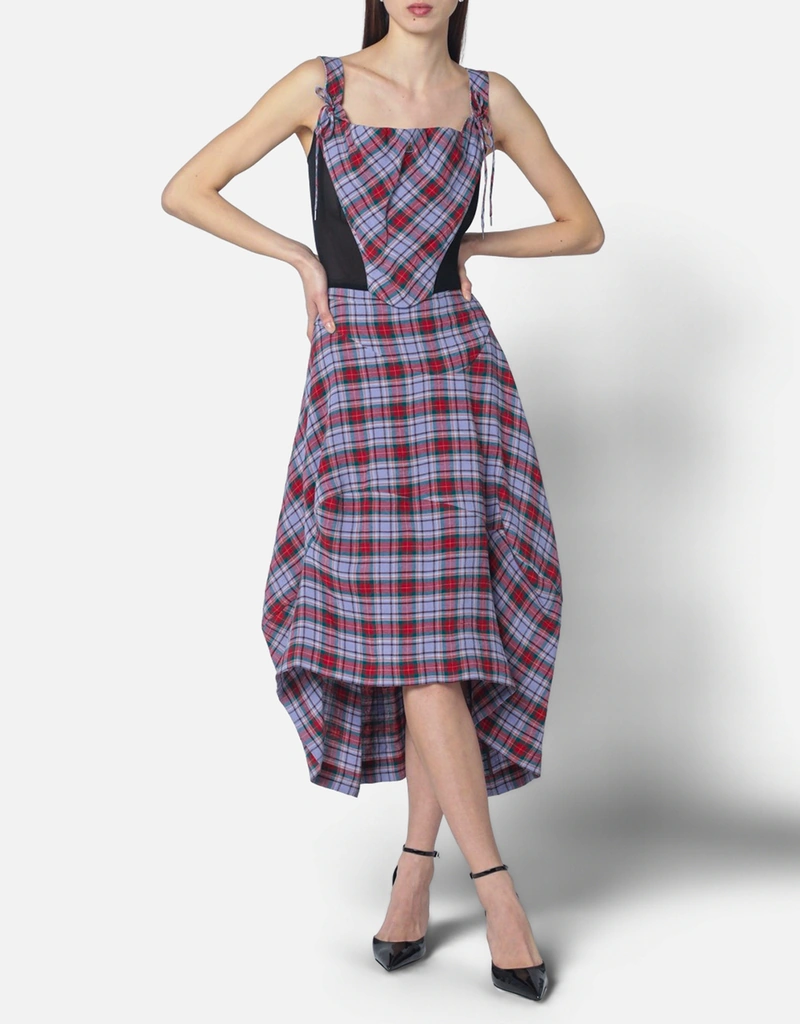 Vivienne Westwood チェック柄　コルセット★新品 Vivienne Westwood Puppyリネンタータンパターンコルセット (トップス