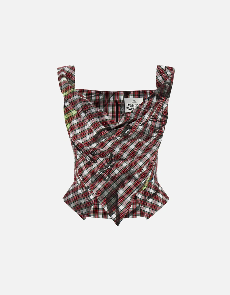 Vivienne Westwood Sunday コットンタータンプリントノースリーブ