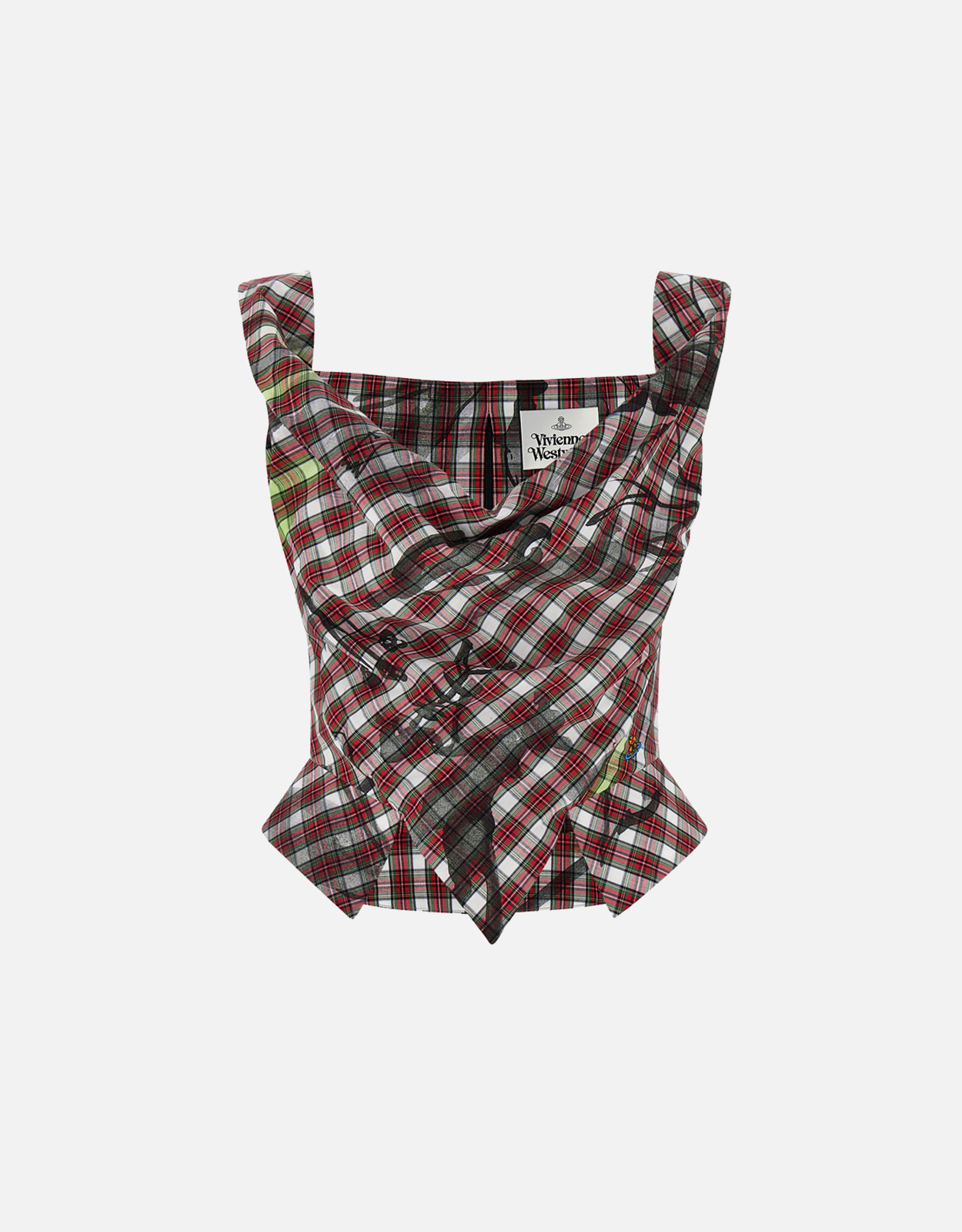 Vivienne Westwood Sunday コットンタータンプリントノースリーブ