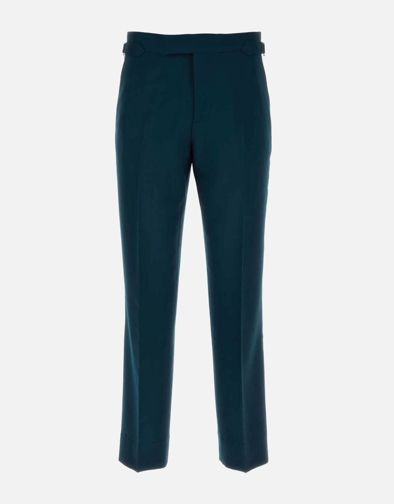 Vivienne Westwood メンズペトロールブルーウールサングパンツ