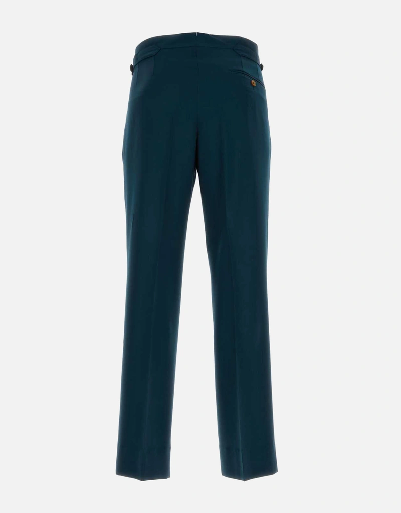 Vivienne Westwood Men's Petrol Blue Wool Sang Pants () IFCHIC.COM