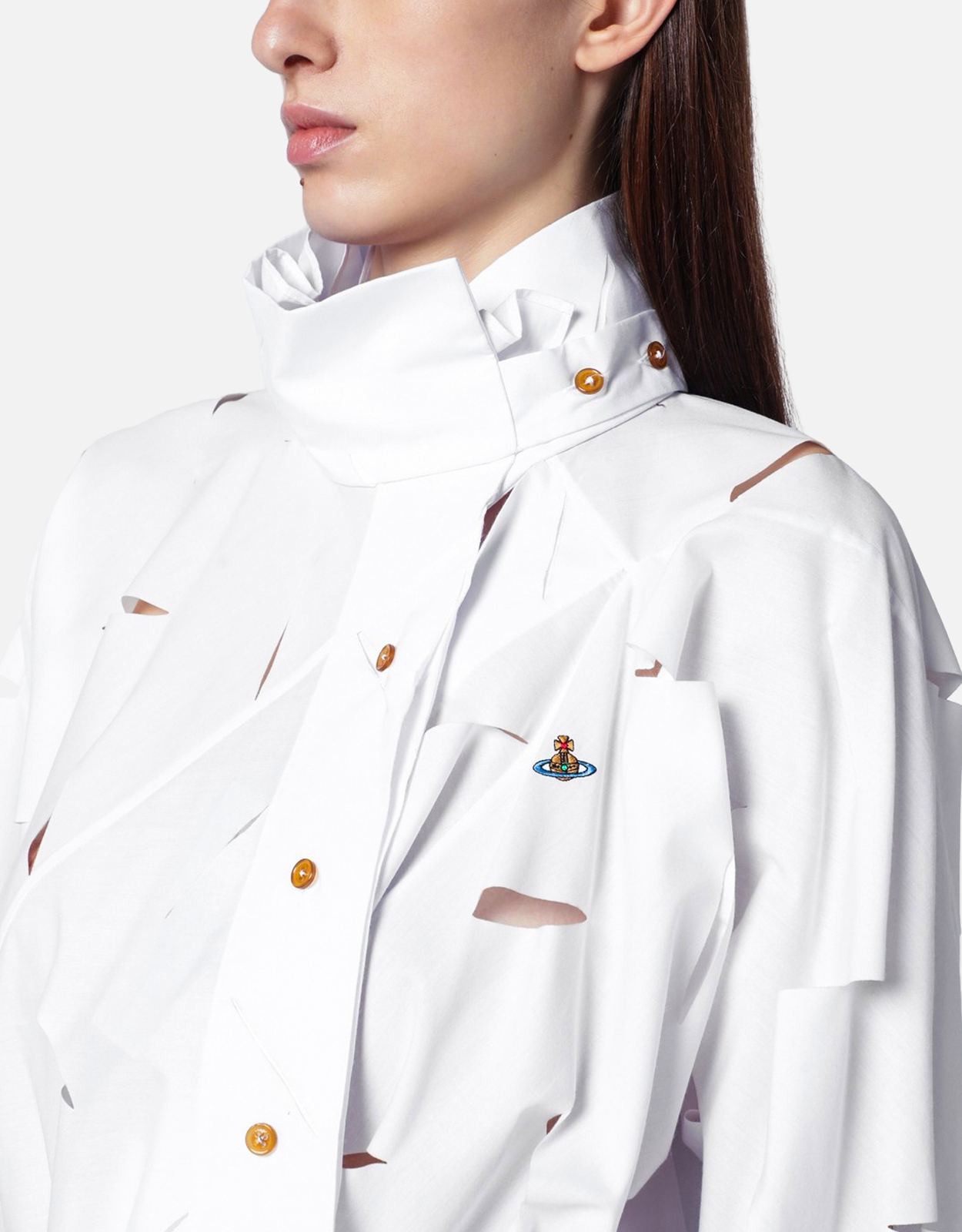 Vivienne Westwood White Halston shirt with cut-out details (Tops