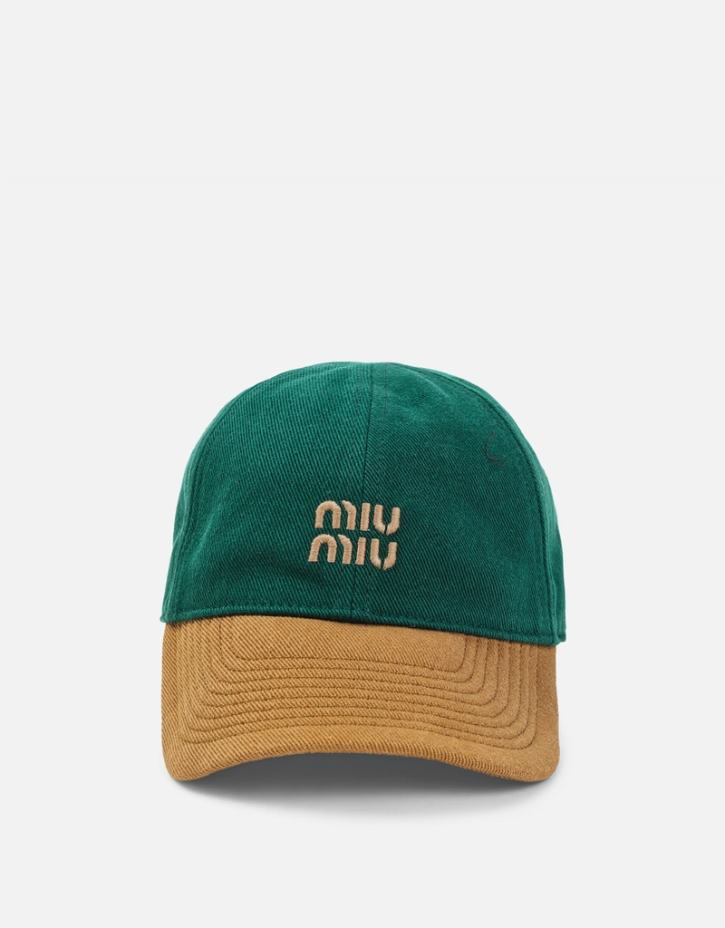 Miu Miu ドリルコットンベースボールキャップ () IFCHIC.COM