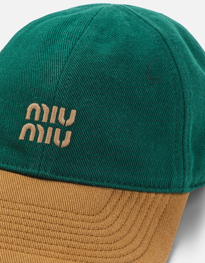 Miu Miu ドリルコットンベースボールキャップ () IFCHIC.COM