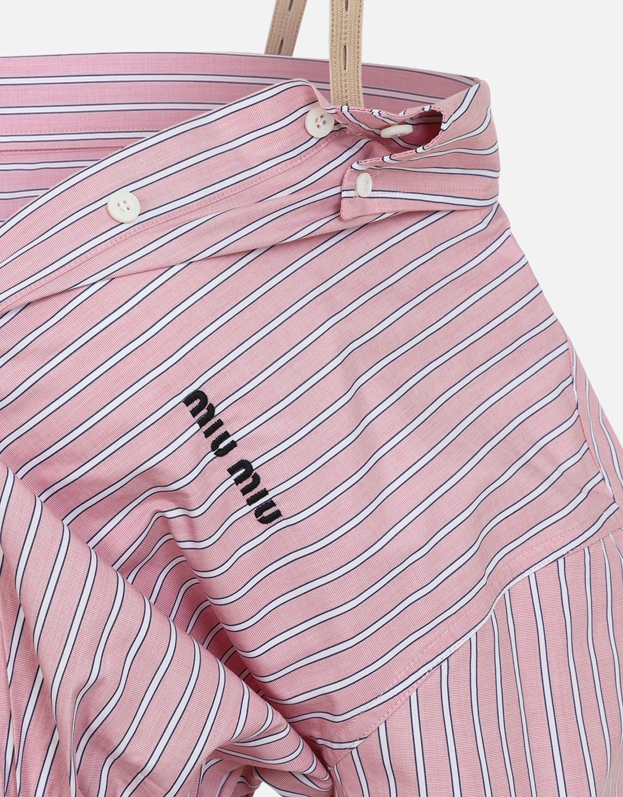 Miu Miu ストライプポプリンミニドレス (すべての新品) IFCHIC.COM