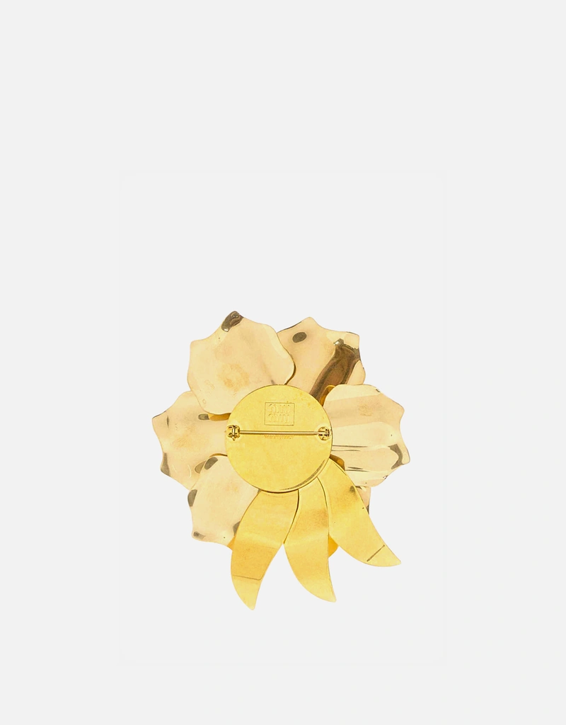 Miu Miu クリスタル付きメタルブローチ (すべての新品) IFCHIC.COM