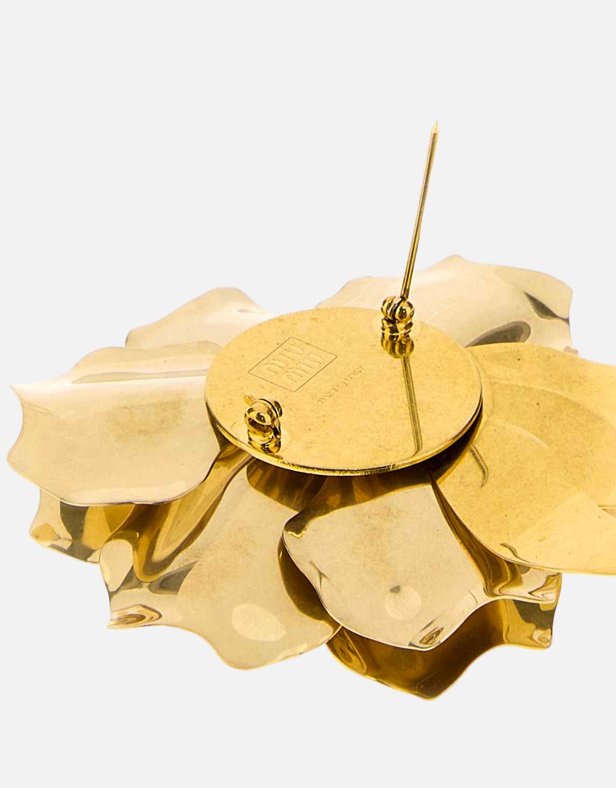 Miu Miu クリスタル付きメタルブローチ (すべての新品) IFCHIC.COM