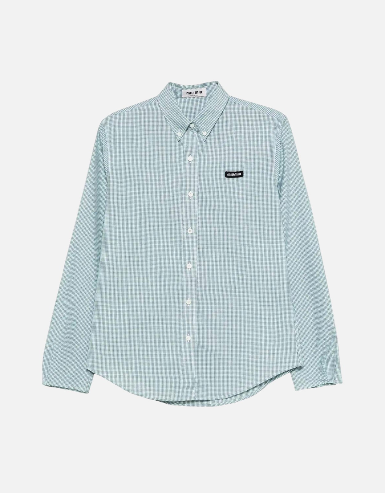 Miu Miu チェック柄コットンストレートフィットシャツ (すべての新品