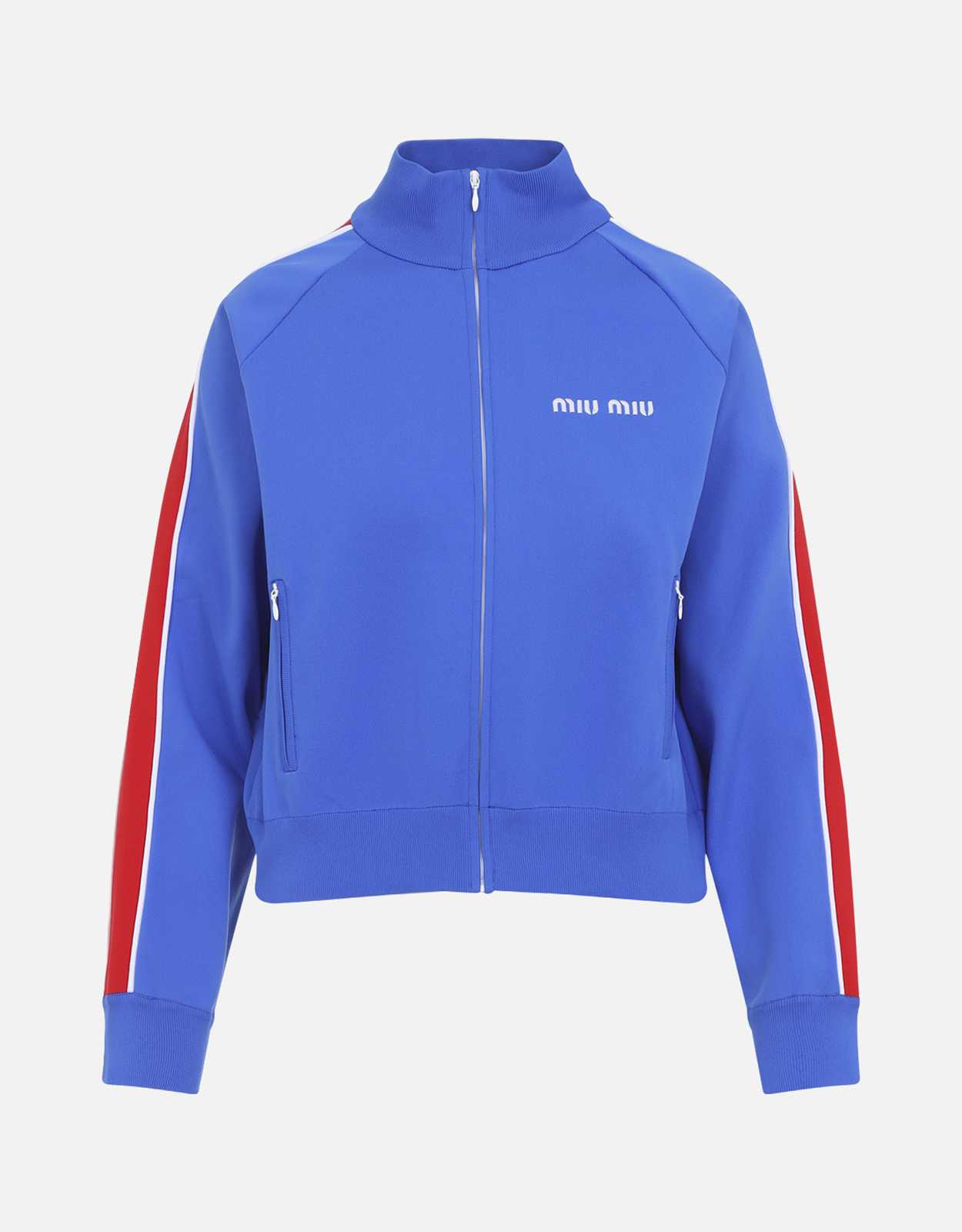Miu Miu Technical Yarn Zipper Sweatshirt (All New In) IFCHIC.COM