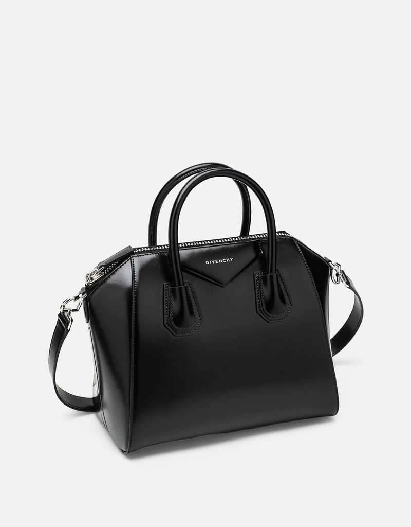 Givenchy アンティゴナ小型ボックスカーフスキンレザーハンドバッグ