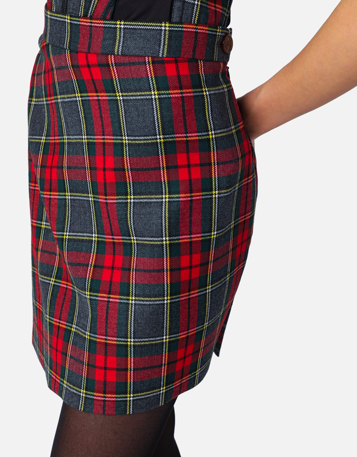 Viviene Westwood イギリス製　マックポワレ　クラッチスカート Vivienne Westwood スカーレットタータンバージンウールミニスカート