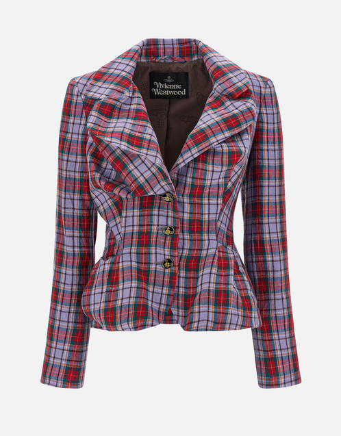 Vivienne Westwood リネンタータン ドランケンジャケット (すべての