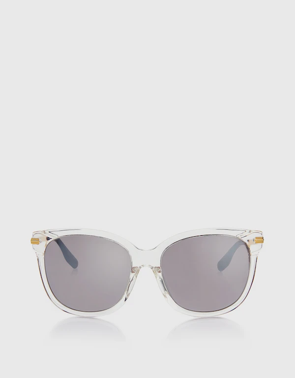 Alexander McQueen Clear Square Sunglasses 