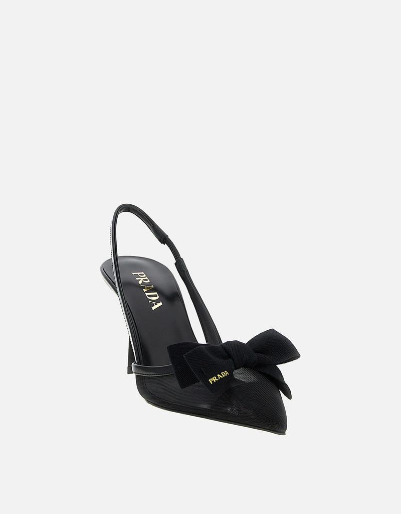 Prada メッシュスリングバック リボン付シューズ () IFCHIC.COM