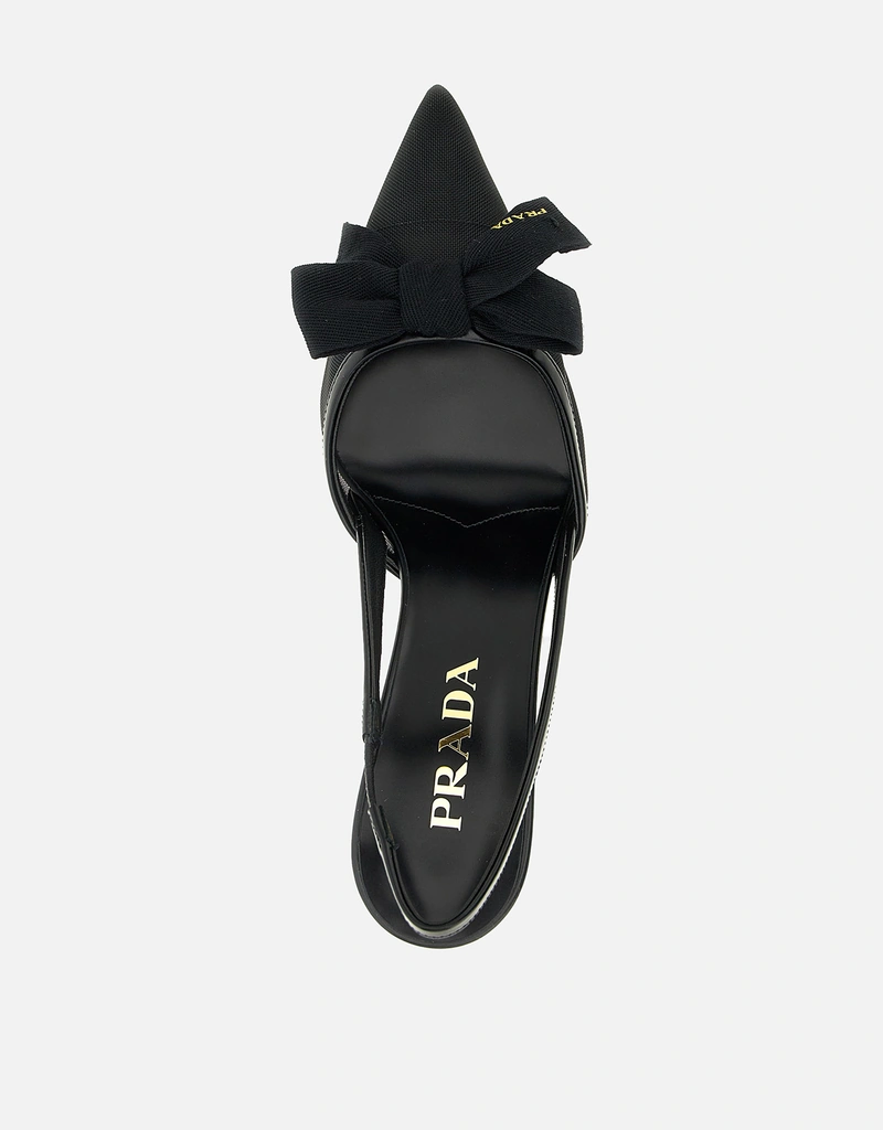 Prada Mesh Slingback With Bow Shoes () IFCHIC.COM Prada Mesh Slingback With Bow Shoes () IFCHIC.COM