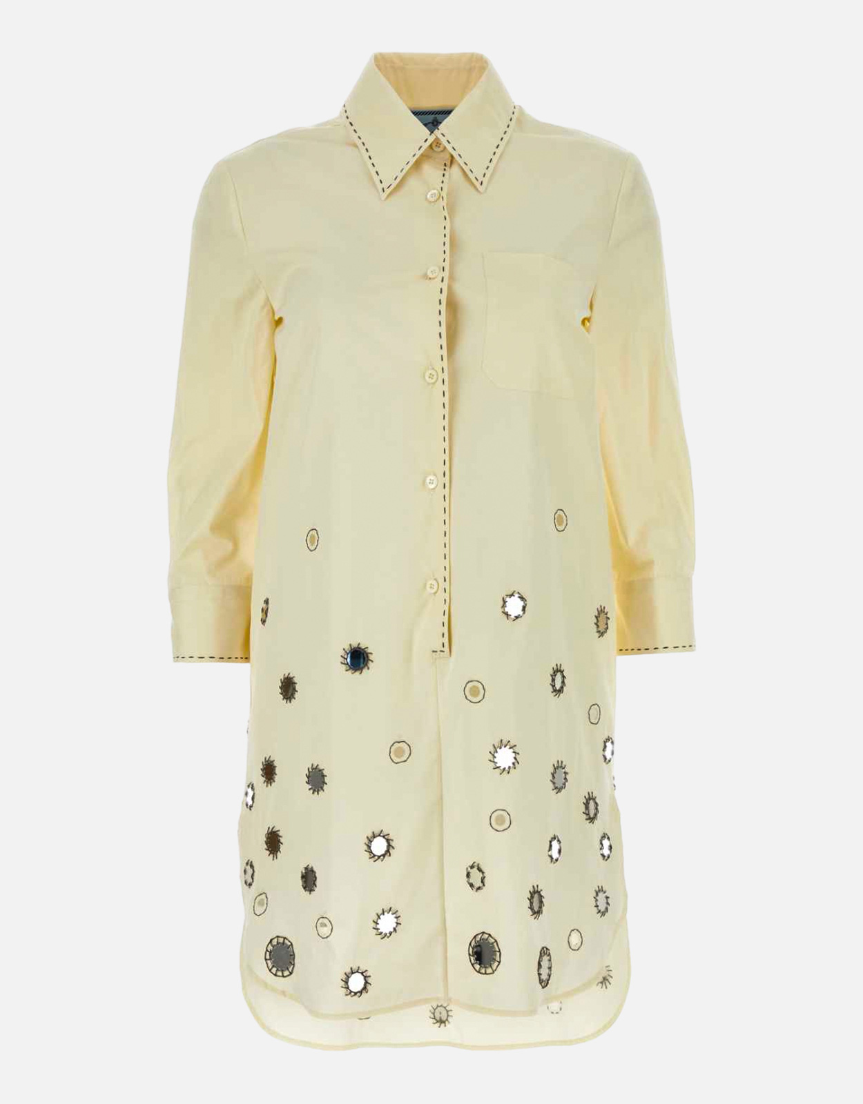 Prada Prada Sand Cotton Shirt Dress - IT 36　プラダ サンドコットン シャツドレス - IT 36