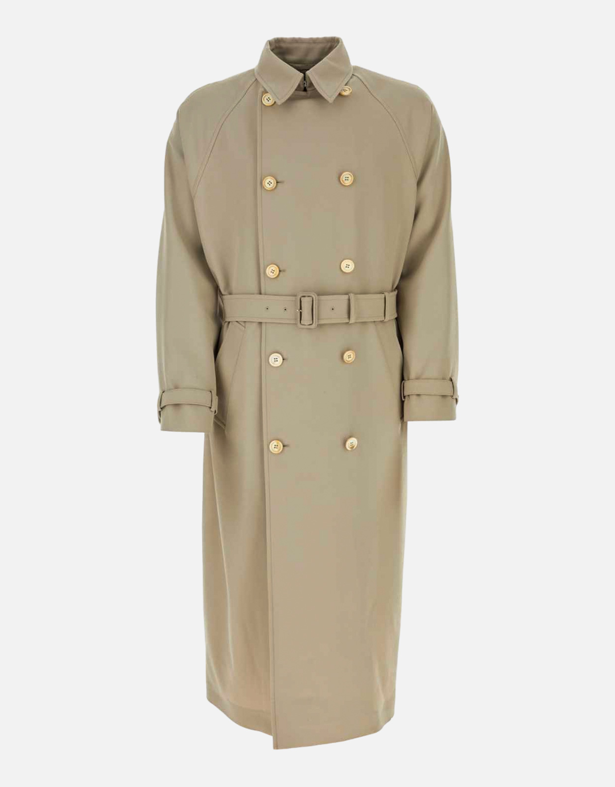 Prada Men's Cappuccino Virgin Wool Trench Coat () IFCHIC.COM