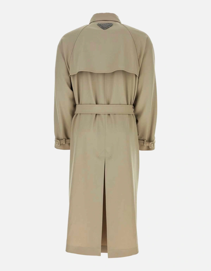 Prada メンズカプチーノ初剪ウールトレンチコート () IFCHIC.COM