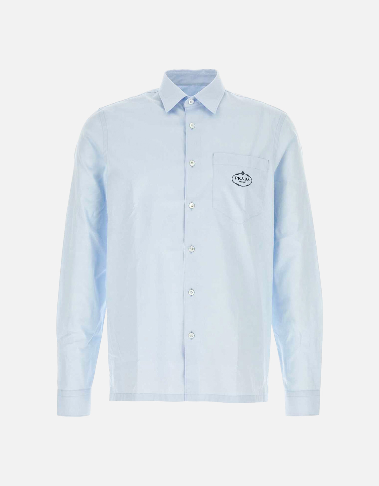 PRADA 長袖シャツ ライトブルー Prada メンズ Pastelライトブルーポプリンシャツ () IFCHIC.COM