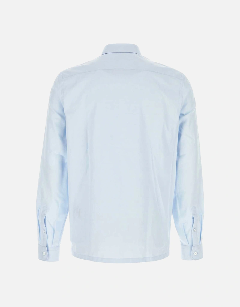 Prada メンズ Pastelライトブルーポプリンシャツ () IFCHIC.COM