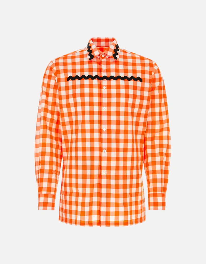 prada dress shirt mens Prada Stretch cotton shirt Brown - Men