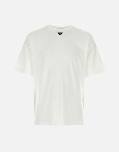 Prada メンズ ホワイト コットン Tシャツ () IFCHIC.COM