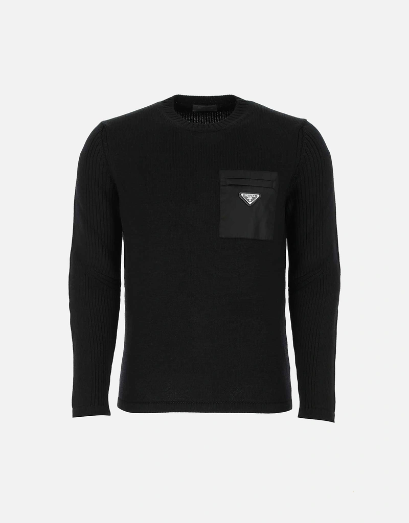 Prada メンズブラックウールセーター () IFCHIC.COM