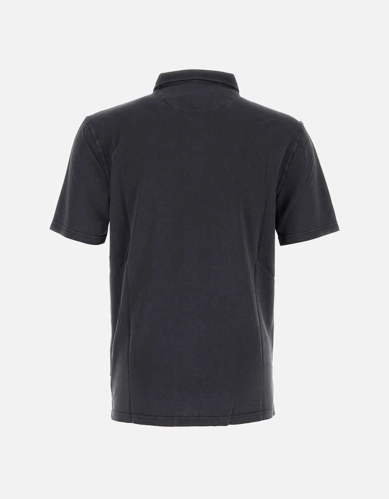 Prada メンズ チャコール コットンピケ ポロシャツ () IFCHIC.COM