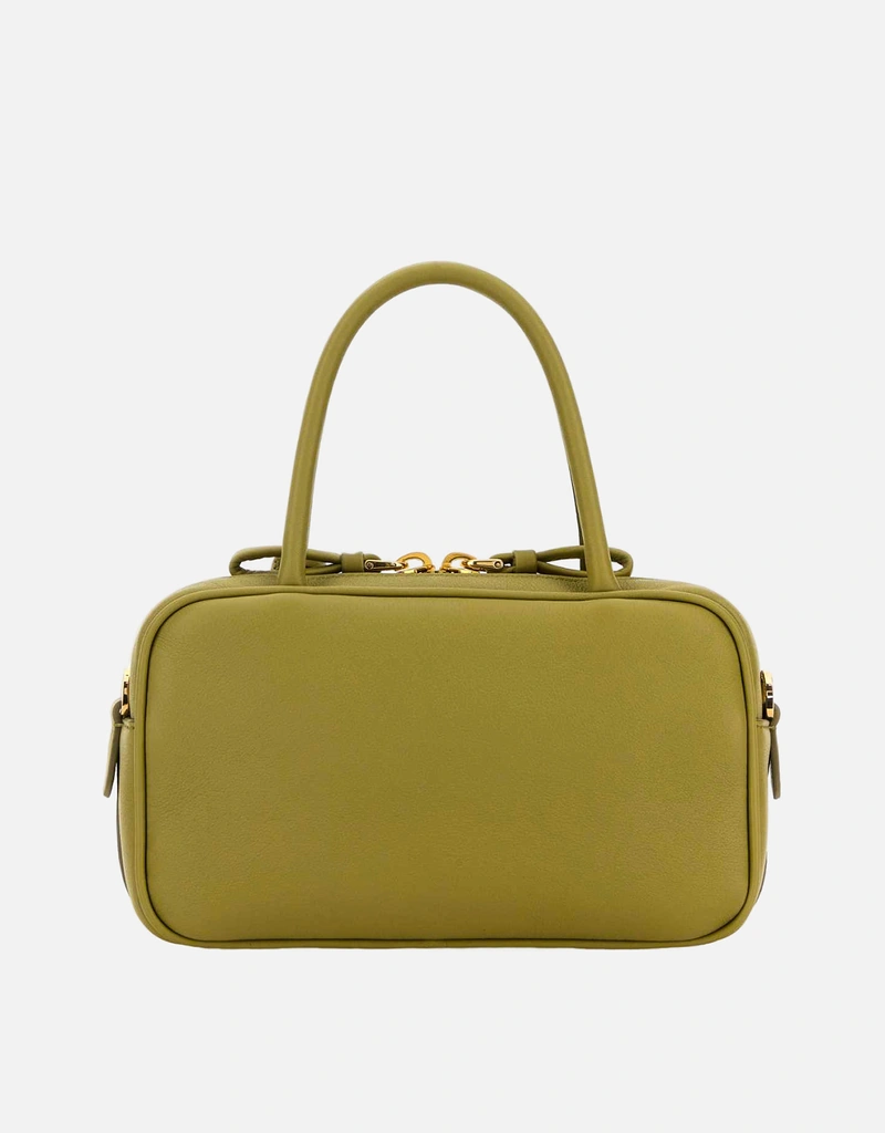 Prada セージグリーンレザーハンドバッグ () IFCHIC.COM