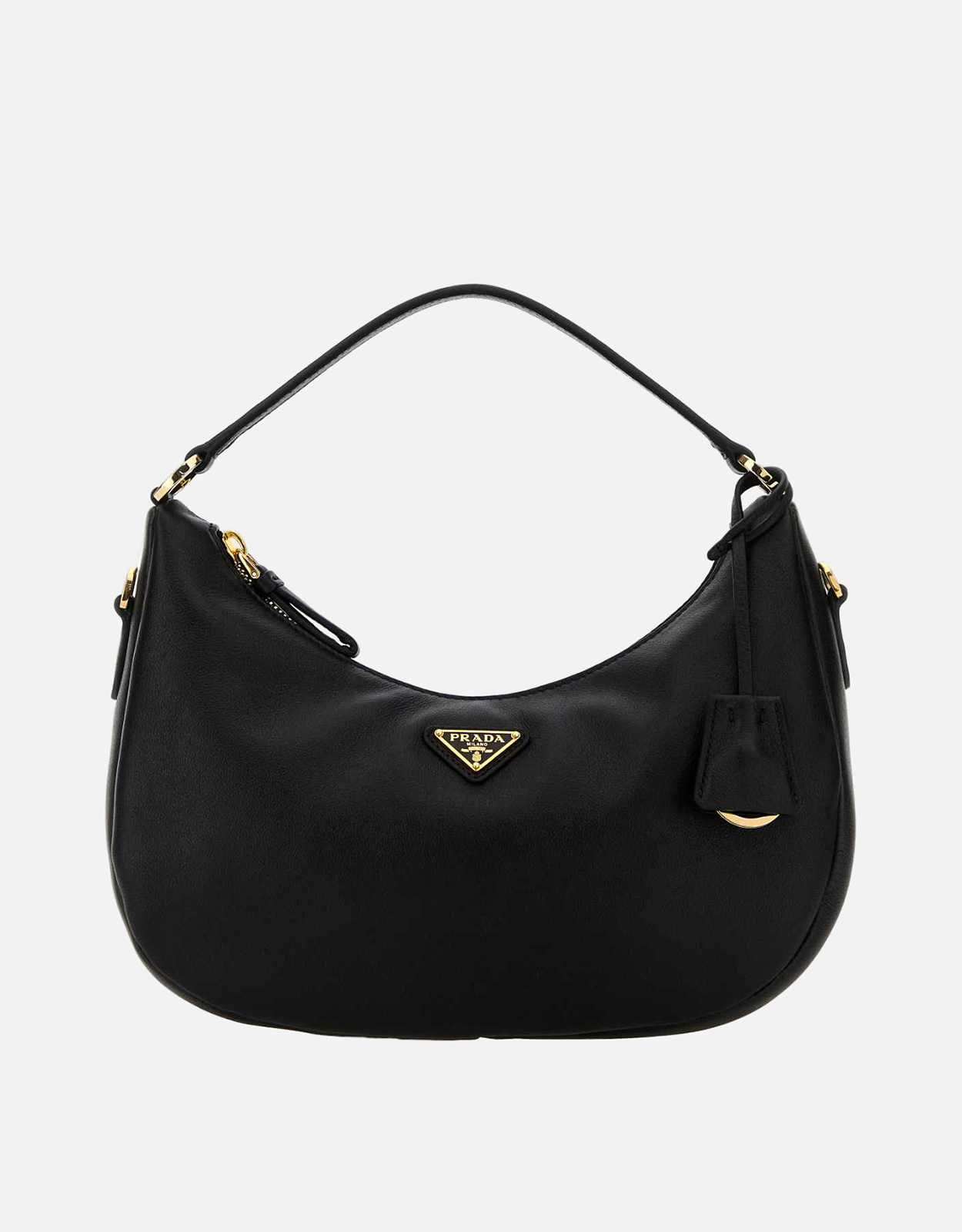 Prada ブラックペブルカーフレザーハンドバッグ () IFCHIC.COM