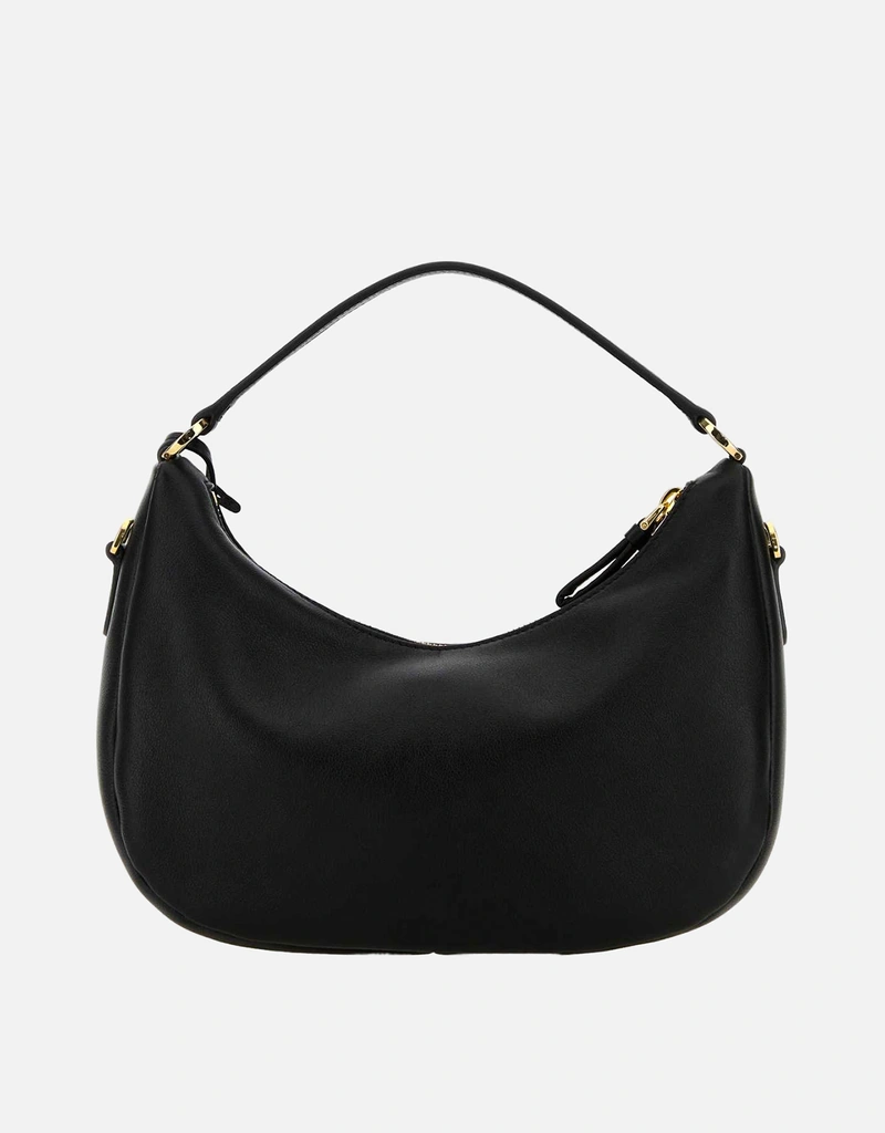 プラダ ハンドバック カーフレザー 本革 南京錠 ブラック 内サテン Prada ブラックペブルカーフレザーハンドバッグ () IFCHIC.COM